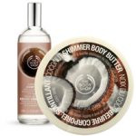 the body shop coconut body butter shimmer body spray ajmakeup