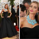 Sofia Vergara Zac Posen Dress Golden Globes 2014