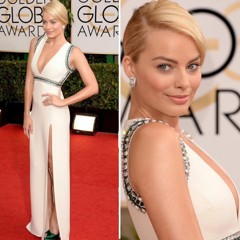 margot robbie golden globes 2014 dress gucci