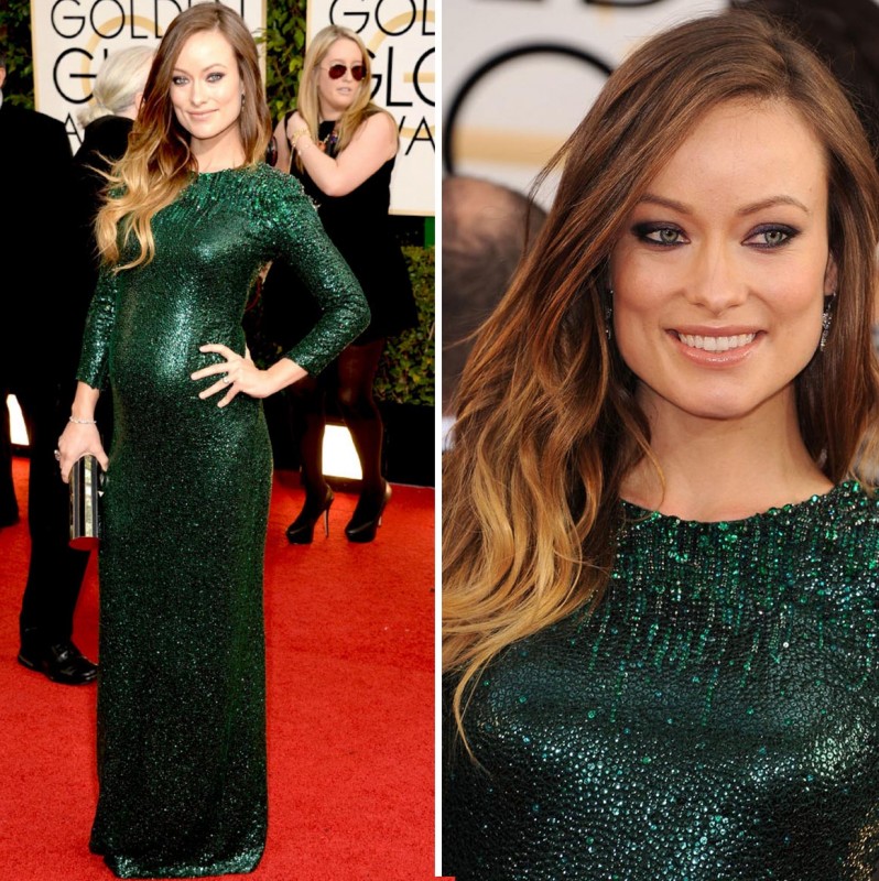 olivia wilde golden globes 2014 dress gucci