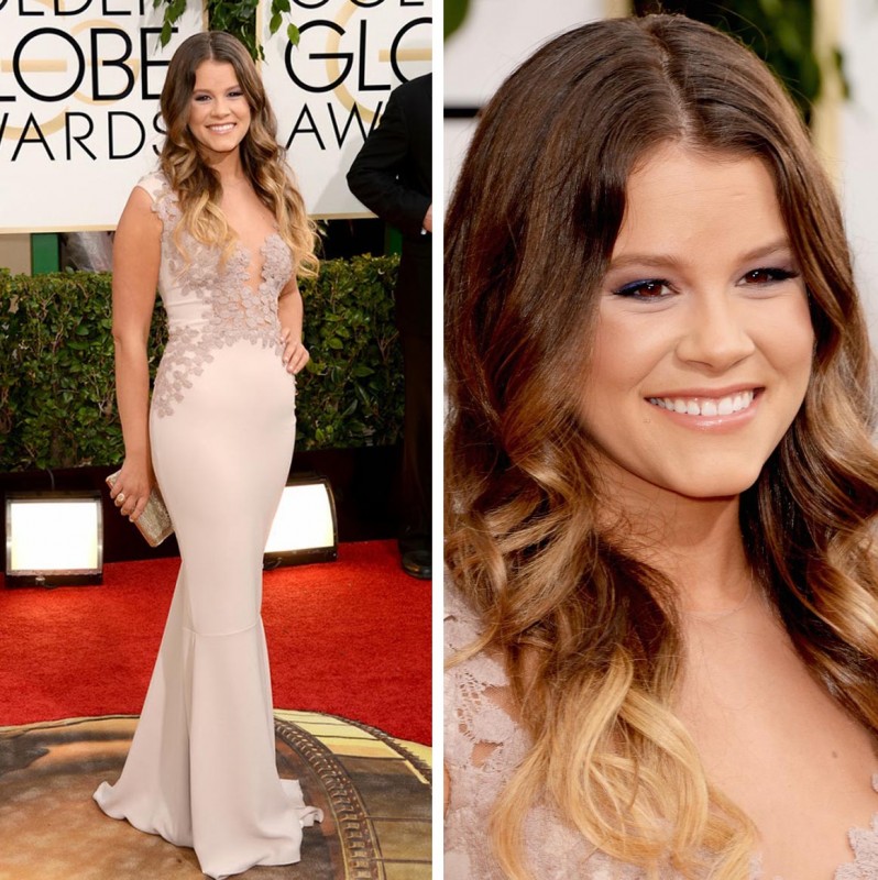 sosie bacon golden globes dress rhea costa