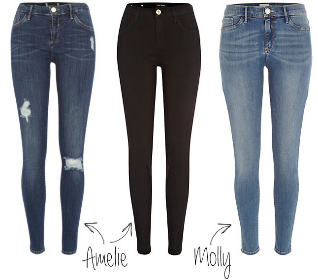 river island jeans the denim collection amelie molly jeggings