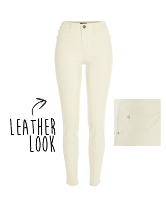 River Island leather look jeggings