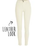 River Island White Coated Leather Look Molly Jeggings