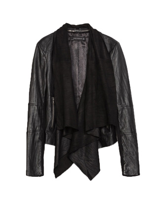Zara Leather Jacket with Pointed Hem.jpg
