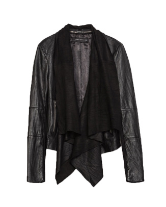 zara leather look jacket