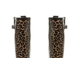 red herring leopard print wellies