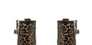 red herring leopard print wellies